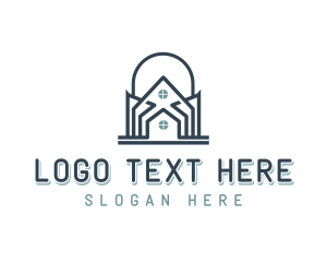 Leasing - Roof Construction Contractor logo design