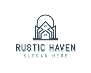 House - Roof Construction Contractor logo design