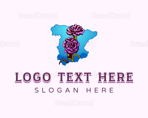 Spain  Nature Flower Logo