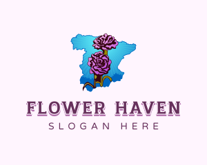 Spain  Nature Flower logo design