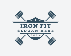 Barbell - Barbell Gym Fitness logo design