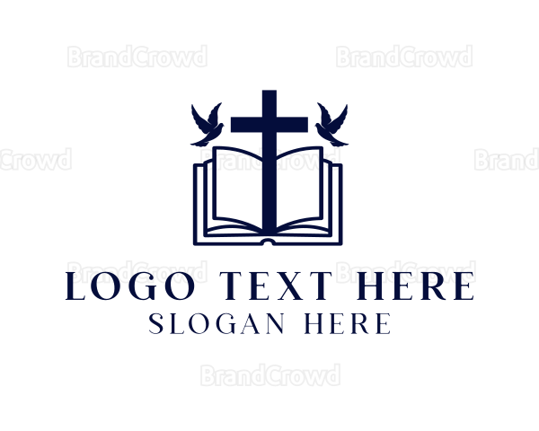 Holy Bible Cross Logo