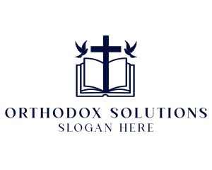 Orthodox - Holy Bible Cross logo design