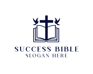 Bible - Holy Bible Cross logo design