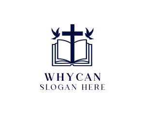 Book - Holy Bible Cross logo design