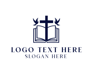 Holy Bible Cross  Logo