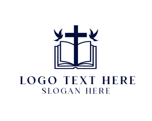 Holy Bible Cross  Logo