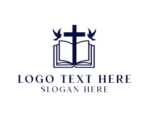 Holy Bible Cross  Logo