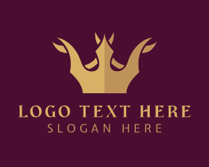 Tiara - Golden Crown Fashion logo design