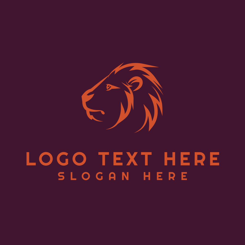 Orange Lion Head Logo | BrandCrowd Logo Maker