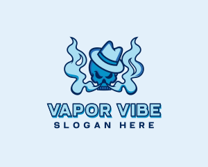 Vaporizer - Fedora Skull Vape Cloud logo design