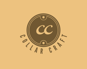 Gold Circle Star Business logo design