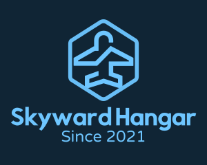 Hangar - Minimalist Flying Aircraft logo design