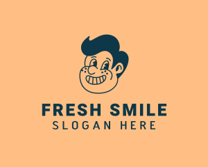 Smiling Retro Cartoon logo design