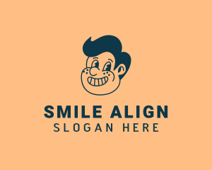 Smiling Retro Cartoon logo design