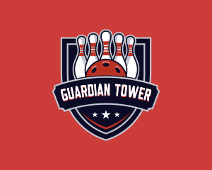 Bowling Shield League Competition logo design