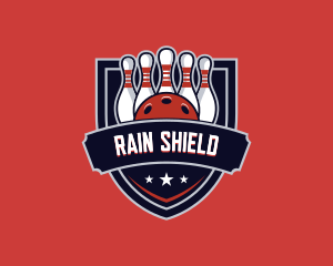 Bowling Shield League Competition logo design