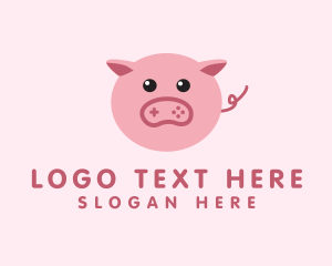 Mobile Gaming - Pig Gaming Controller logo design