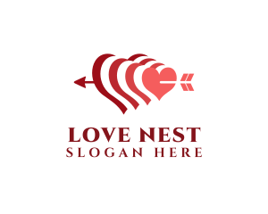 Romantic - Romantic Heart Arrow logo design