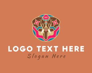 Intricate - Festive Decorative Elephant logo design