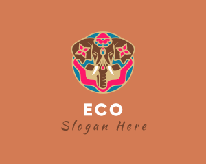 Spiritual - Festive Decorative Elephant logo design