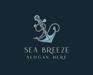 Sailor - Sailor Anchor Rope Letter V logo design