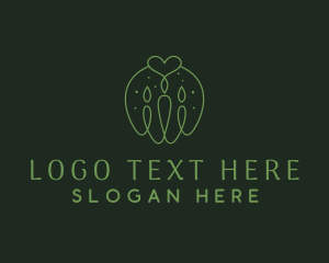 Elegant - Candle Light Heart logo design