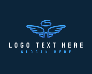 Angel - Halo Angel Wings logo design