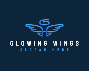 Halo Angel Wings logo design