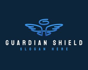 Guardian - Halo Angel Wings logo design