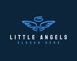 Halo Angel Wings logo design