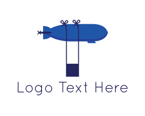 Rocket - Blue Airship Cargo logo design