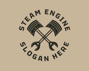 Piston Engine Mechanic logo design