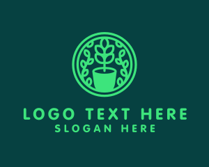 Vegetarian - Pot Plant Garden logo design