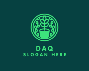 Pot Plant Garden Logo