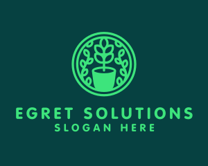 Pot Plant Garden logo design