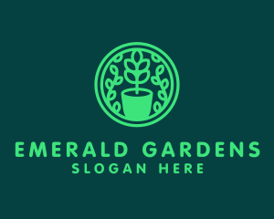 Pot Plant Garden logo design