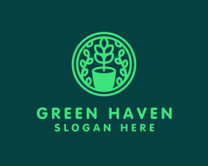 Pot Plant Garden logo design