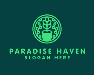 Pot Plant Garden logo design