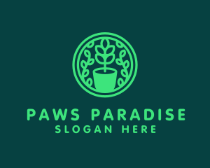 Pot Plant Garden logo design