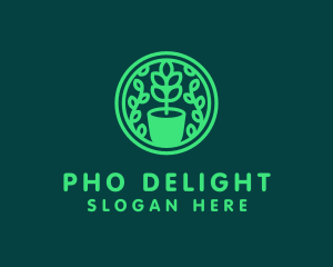 Pot Plant Garden logo design