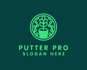 Pot Plant Garden logo design