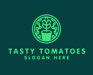 Pot Plant Garden logo design