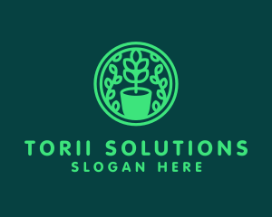 Pot Plant Garden logo design