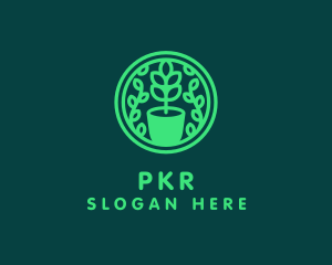 Pot Plant Garden logo design