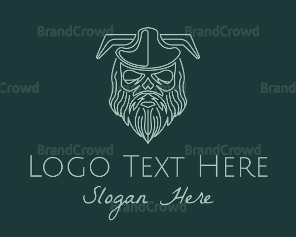 Medieval Viking Skull Logo