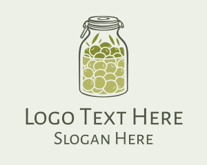 Farmers Market - Green Olive Oil Jar logo design