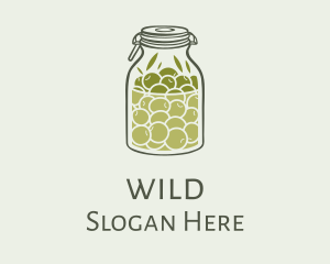 Green Olive Oil Jar Logo