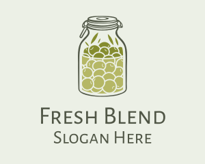 Ingredients - Green Olive Oil Jar logo design