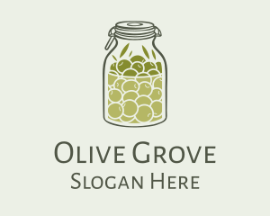 Green Olive Oil Jar logo design